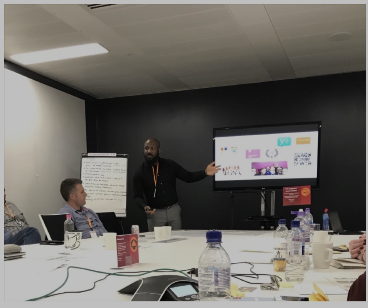 Leon facilitating a corporate workshop session