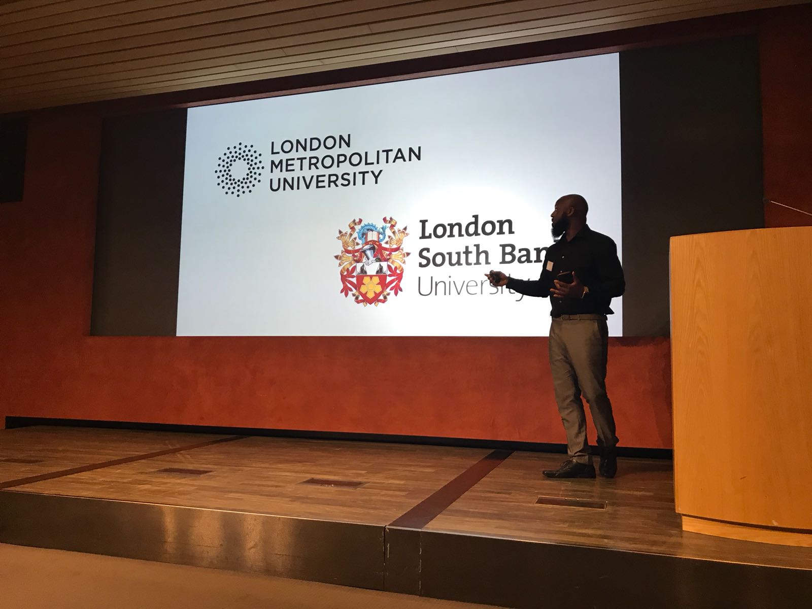 Leon speaking at London Metropolitan and London South Bank University